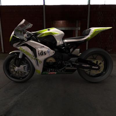 3D Model of 2009 Honda SuperBike - 3D Render 4